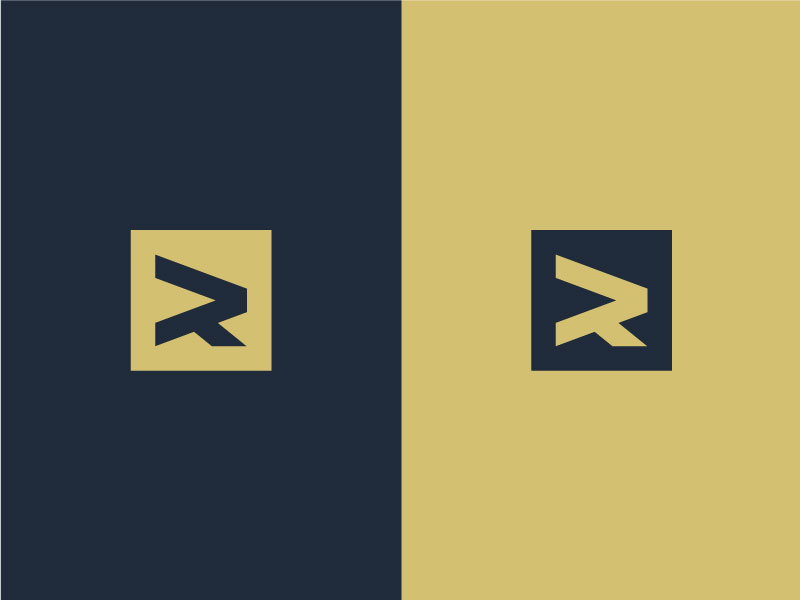 R Monogram word mark letter mark monogram exploration minimal simple logos logo symbol mark letter r