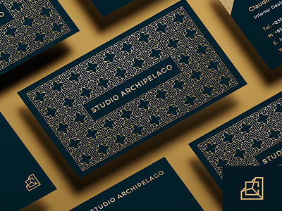 Studio Archipelago branding business card elegant interior design monogram