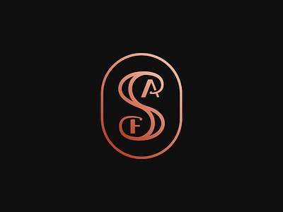 ASF Monogram a classy elegant f lettermark logo logo design monogram s type