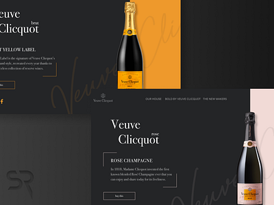 Wine store concept for Veuve Clicquot bottle ui ux web design wine winery