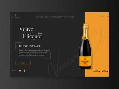 E-commerce Veuve Clicquot design minimal product design ui ux web design