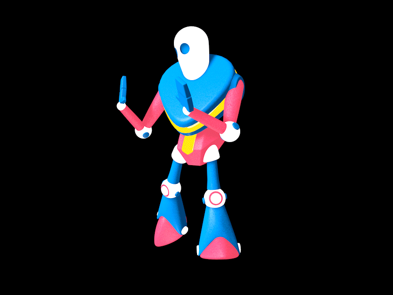 Robodance animation c4d character