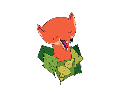 Laughing Fox animal character fox illustration