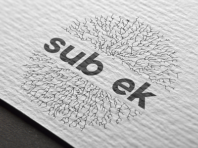 Sub ek branding contrast logo logomark mycelium fungus sans serif typography