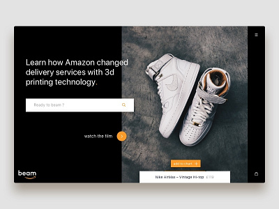 2044 – Beam 2044 3d printing amazon beam branding landing page slider space ui ux web