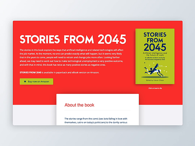 Stories from 2045 2045 artificial intelligence book future interaction landing page web