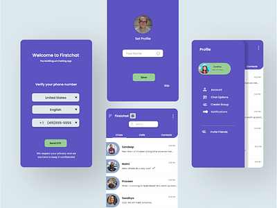 First Chat App by Lakshmi Swetha Tadimeti on Dribbble