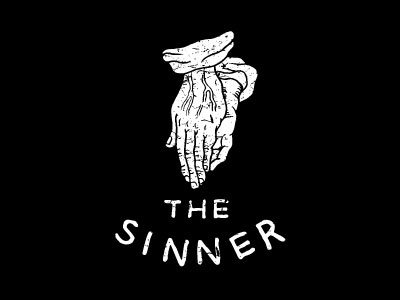 Sinner drawn hand lettering sinner