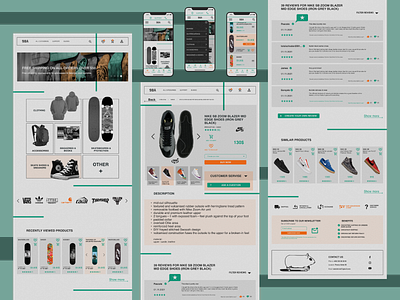 98A skateshop | E-commerce concept branding design ecommerce figma graphic design landing page logo skateshop skete ui ui design ui ux ux web