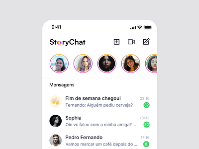 StoryChat home - Message App