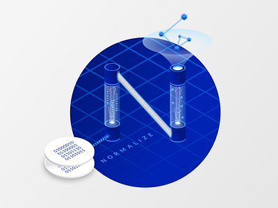 Isometric normalize data Illustration