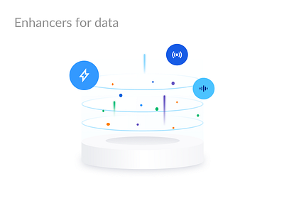 Illustration - concept of data enhance analitycs clean concept data design enhancement illustration