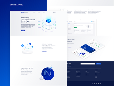 Developer Portal for Open Banking app banking clean design finance home illustration interface landing page