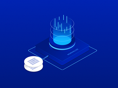 Isometric normalize data Illustration banking concept data design illustration vector