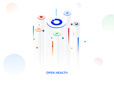 Illustration isometric for Open Health clean concept data design health health and fitness illustration openhealth