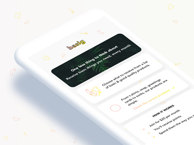 basig - homepage preview cards design mobile preview shop ui ux