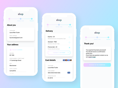 💳 Quick checkout form by 3243234 on Dribbble