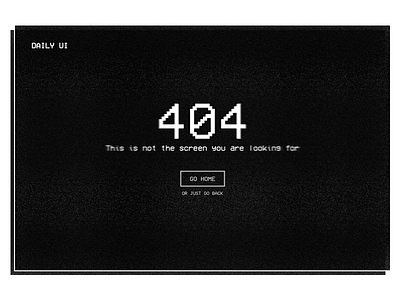 📼 DailyUI #008 - 404 page