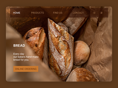 Landing page for bakery - Daily UI 003 bakery bakery shop bakeryshop bread bread shop breadshop daily ui daily ui 003 dailyui dailyui003 design for landing page design landing page designlandingpage landing page landingpage