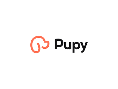 Pupy Logo agency brand brand identity branding design dog fintory flat icons identity illustration logo logo type logomark mark modern palette simple typography web