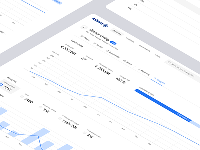 Alphanect - Fund Analytics analytics app banking charts clean modern minimal dashboard data table data visualization filter ui finance fintory fund kpi line chart multi select navigation sort filter sorting tabs ui ux