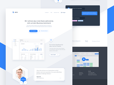 Landing Page app dashboard finance invoice landing page park productivity ui ux