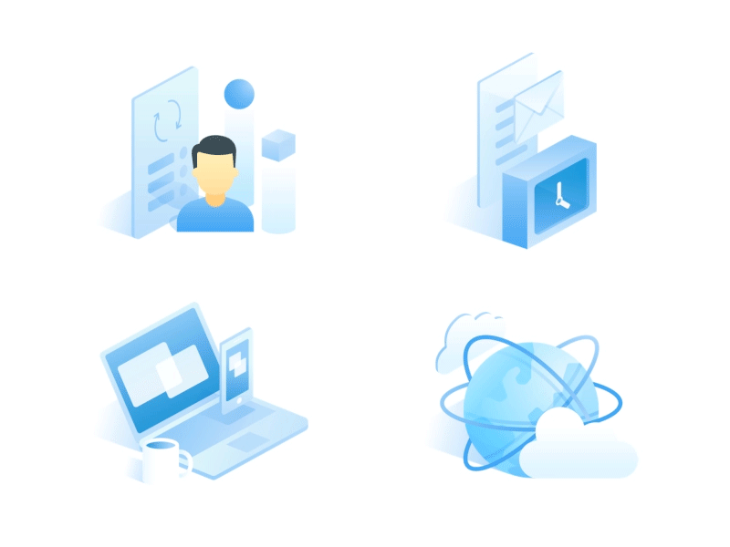 Fintory Career Illustrations career devices finance hiring icons illustration illustrations isometric job website world