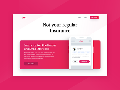 Insurance Startup Landingpage