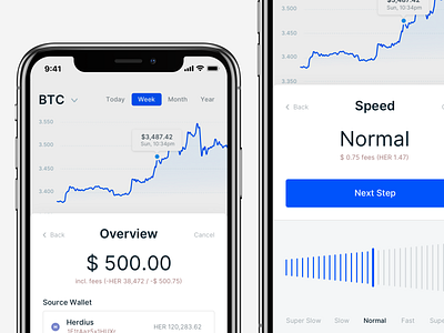 Cryptocurrency App - Send Transaction app banking bitcoin clean color crypto cryptocurrency dashboard finance ios13 payment transaction ui user experience wallet