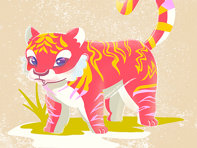 The Chinese Zodiac Series: Fire Tiger character design illustration tiger