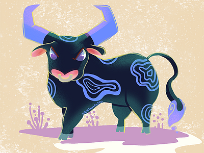 The Chinese Zodiac Series: Water Ox character design illustration kidlit ox
