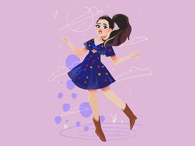 Cute Dress character design dress illustration
