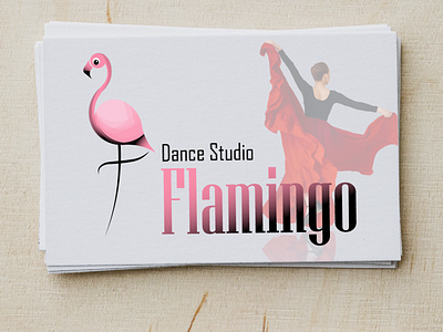 Logo design Dance Studio Flamingo branding dance studio flamingo logo vector