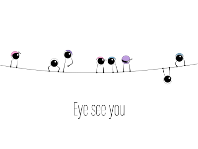 Eye see you birds adobe illustrator art birds eyes graphic design illustration vector