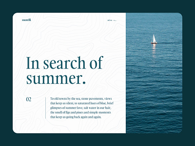 Journal of Summer Website design hero image home page web design website