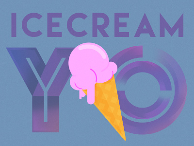 I C E C R E A M icecream text vector