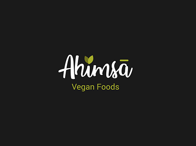 Ahimsa Vegan Foods branding design foodlogo graphic design logo logodesign typography vector