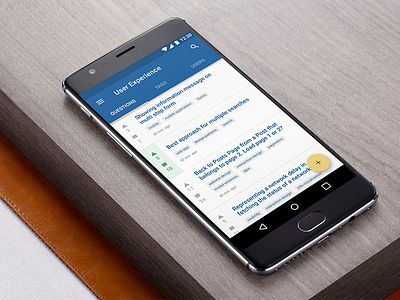 Stack Exchange Android app with Adobe Xd adobe android design material mobile oneplus ui xd
