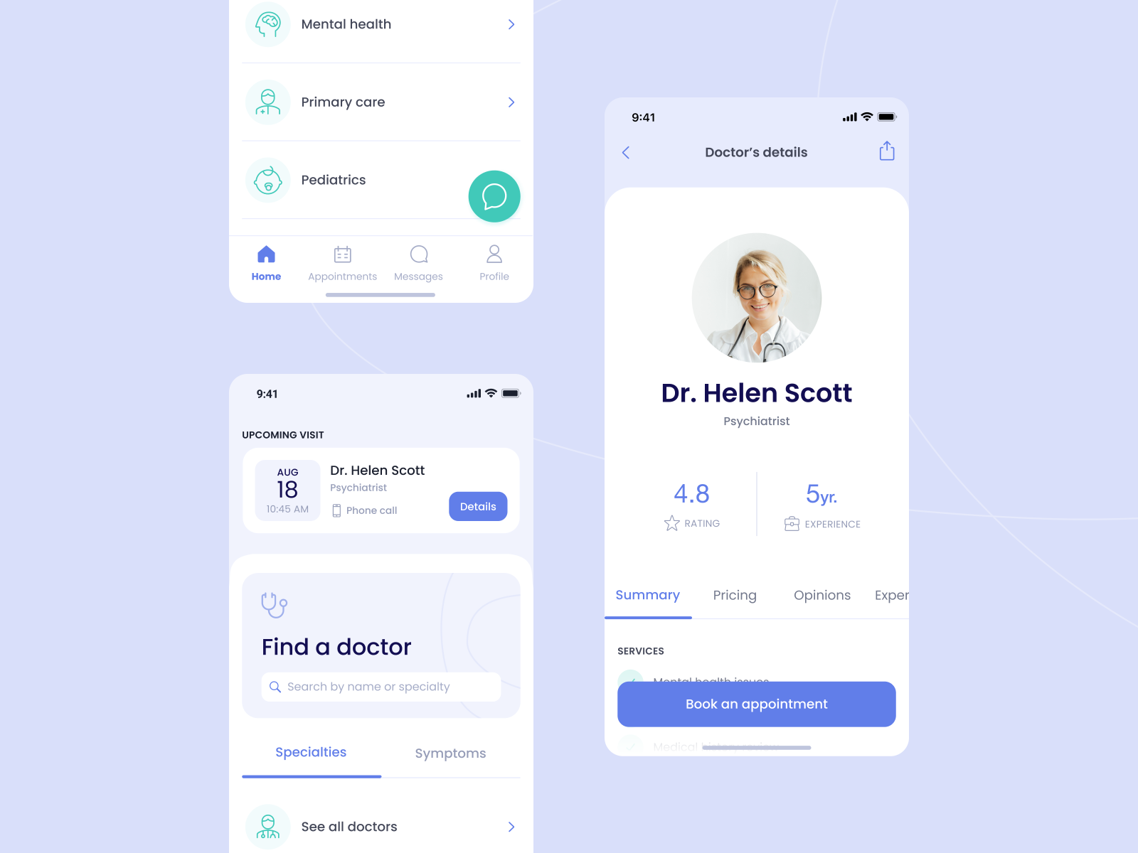 Minimalistic Telemedicine App by Justyna Pieczka for itCraft on Dribbble