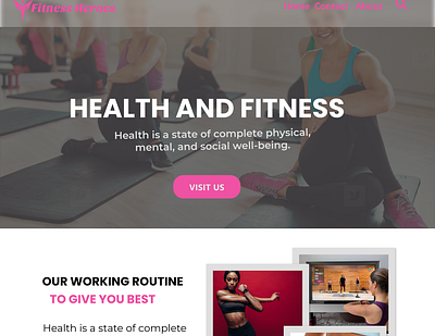 Fitness website business website fitness website landing page ui ux wordpress website