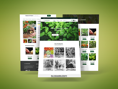 E-Commerce Gardening Website business website ecommerce gardening website ui wordpress website