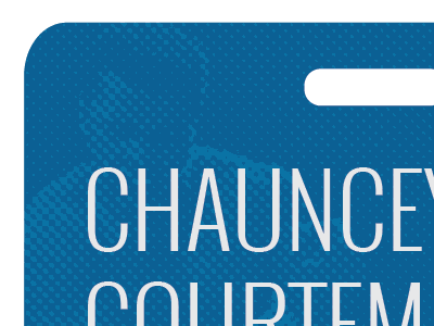 Concept for a conference credential blue credential design halftone sports