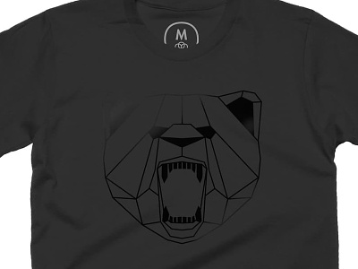 Rooooaaaaaarrrrrr bear clothing cotton bureau design geometric illustration tee tshirt
