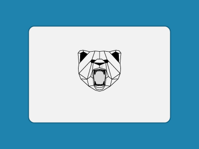 Geometric Bear Sticker Mule Transfer bear black geometric lines sticker