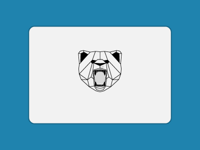 Geometric Bear Sticker Mule Transfer