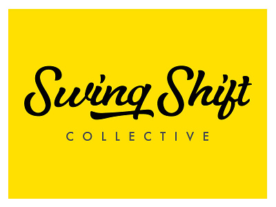 Swing Shift Collective branding collective design logo studio swing shift typography yellow