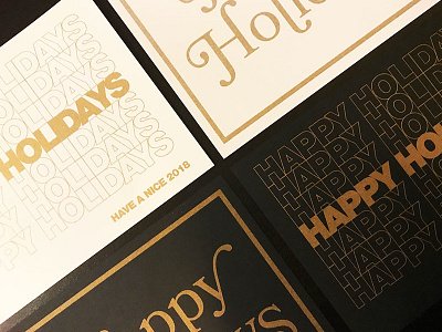 2017 Holiday Card 2017 gold holiday holiday card printing riso text