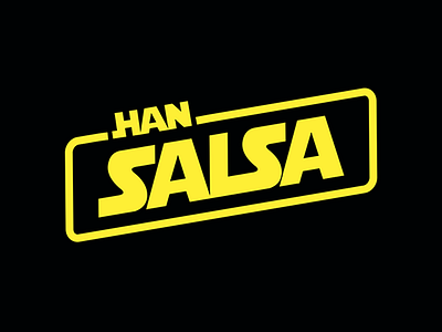 Han Salsa branding jokes lettering logo may 4 salsa star wars type