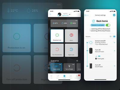 Smart Security - iOS App Redesign | Ajax Systems ajax ajax systems application dark theme graphic design interface ios mobile app research security smart home ui ux ux design uxui