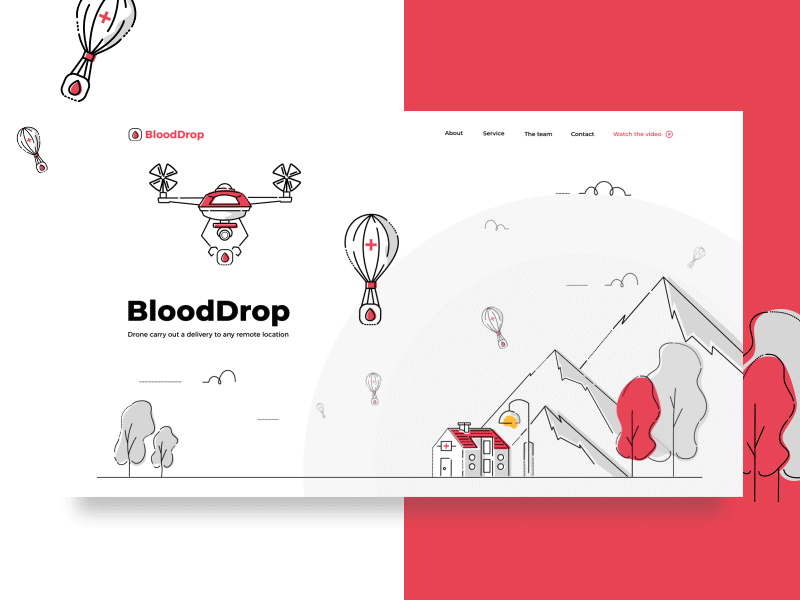 Animated illustration for blood delivery service animation blood delivery e commerce health illustration innovation interface minimal ui ux web